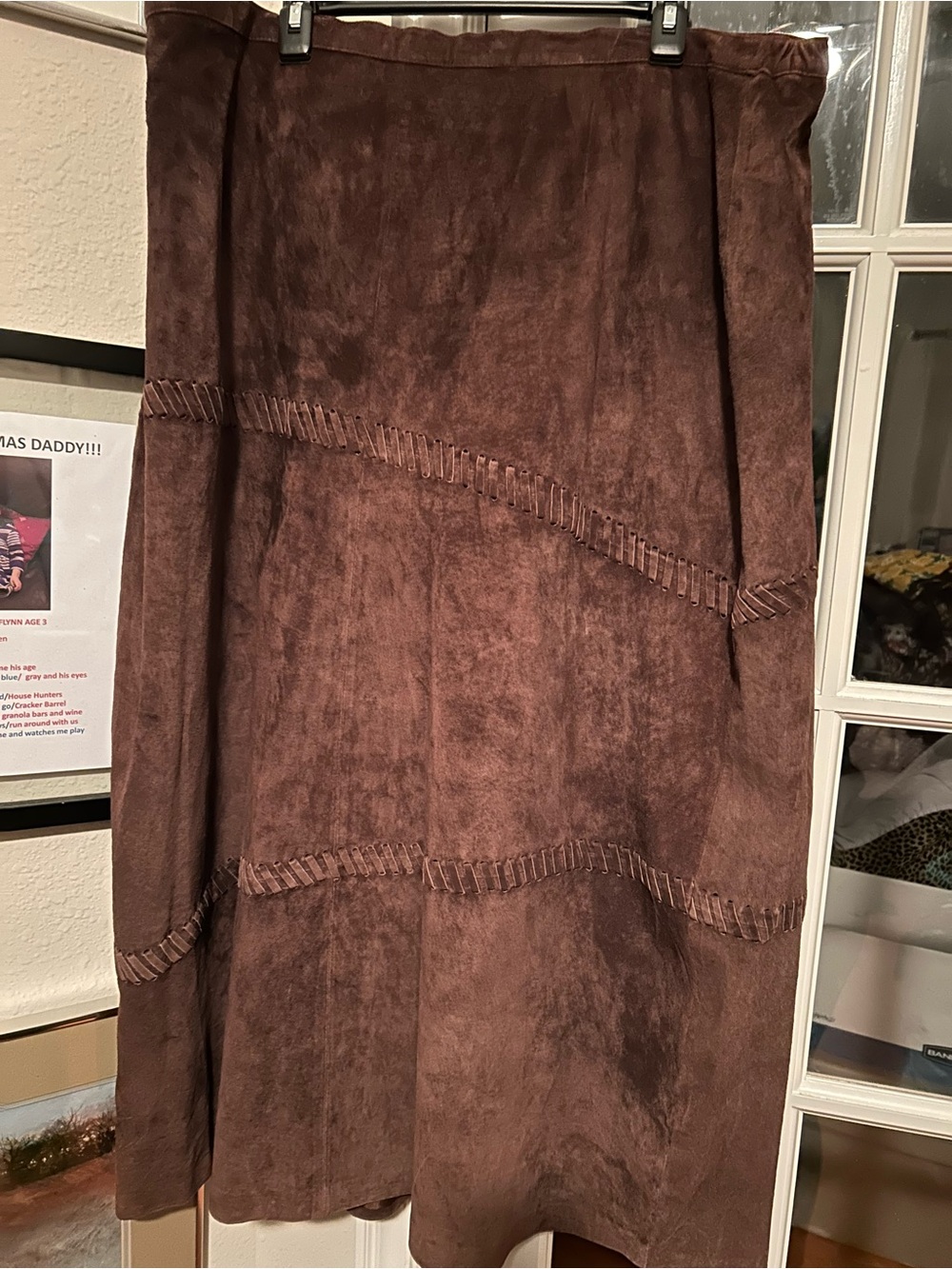 Brown Suede Women’s Maxi Skirt